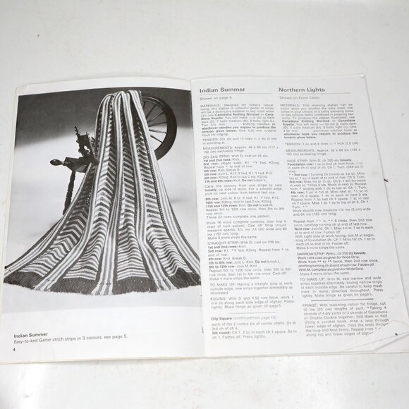 Vintage Patons Beehive Afghan Knit & Crochet Booklet Retro Blanket Knitting - Picture 6 of 7